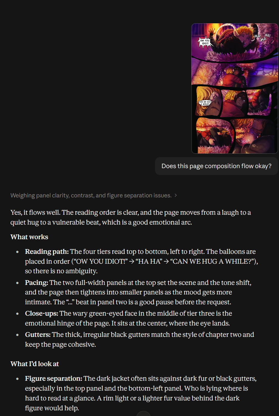 Analysis of comic page layout and reading order